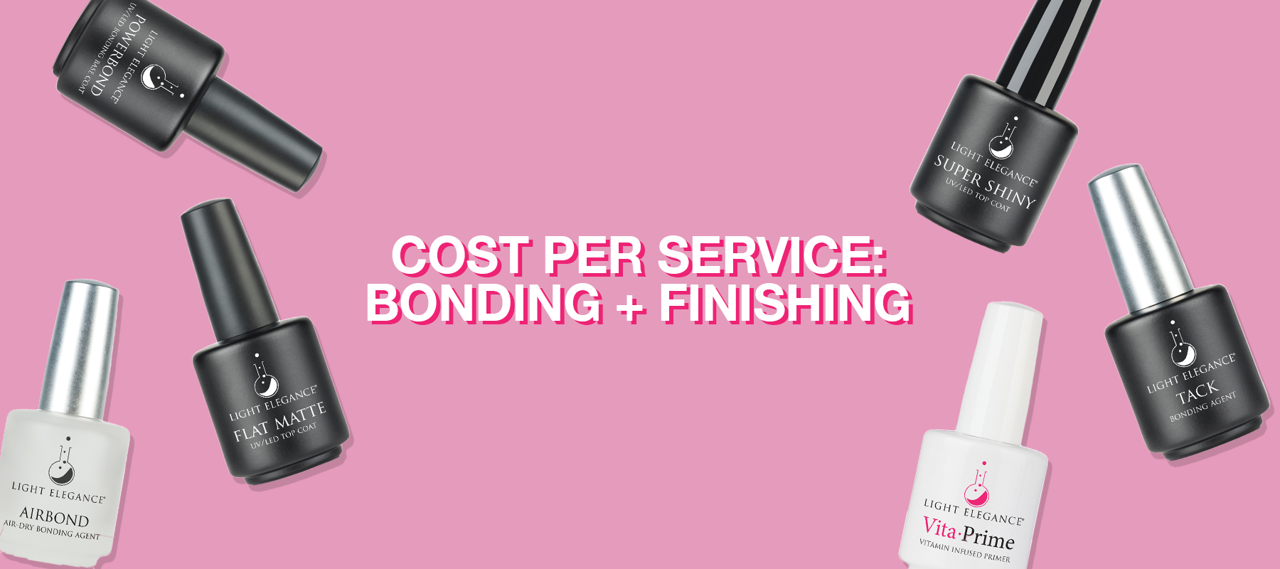 Cost Per Service for LE Bonding & Finishing Products | Base & Top Coats Cost Per Service by Light Elegance