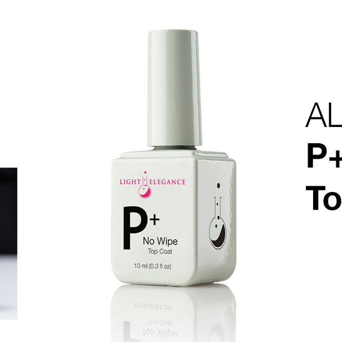 NEW P+ No Wipe Top Coat | Tack Free, Soak Off Top Coat | HEMA Free Gel Polish