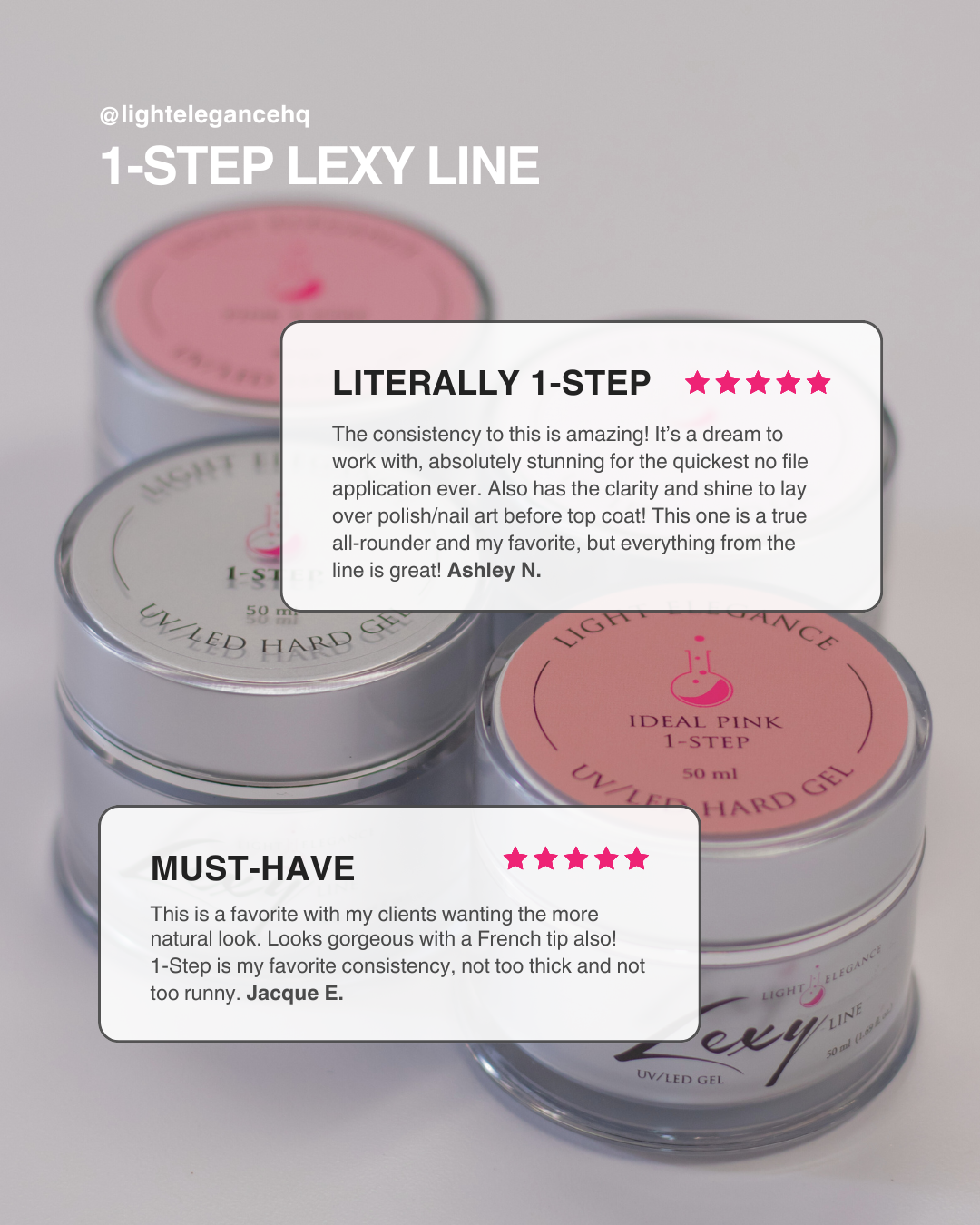 Pink 1-Step Lexy Line Building Gel