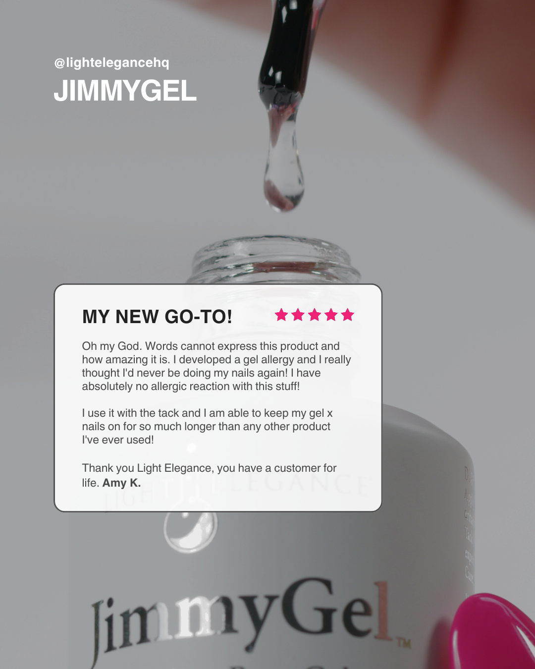 Crystal Clear JimmyGel Building Base in a Bottle