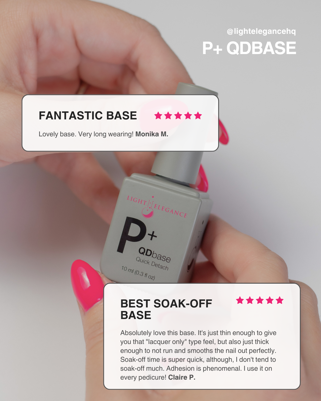 P+ QDbase Soak-Off Base Coat 10 ml