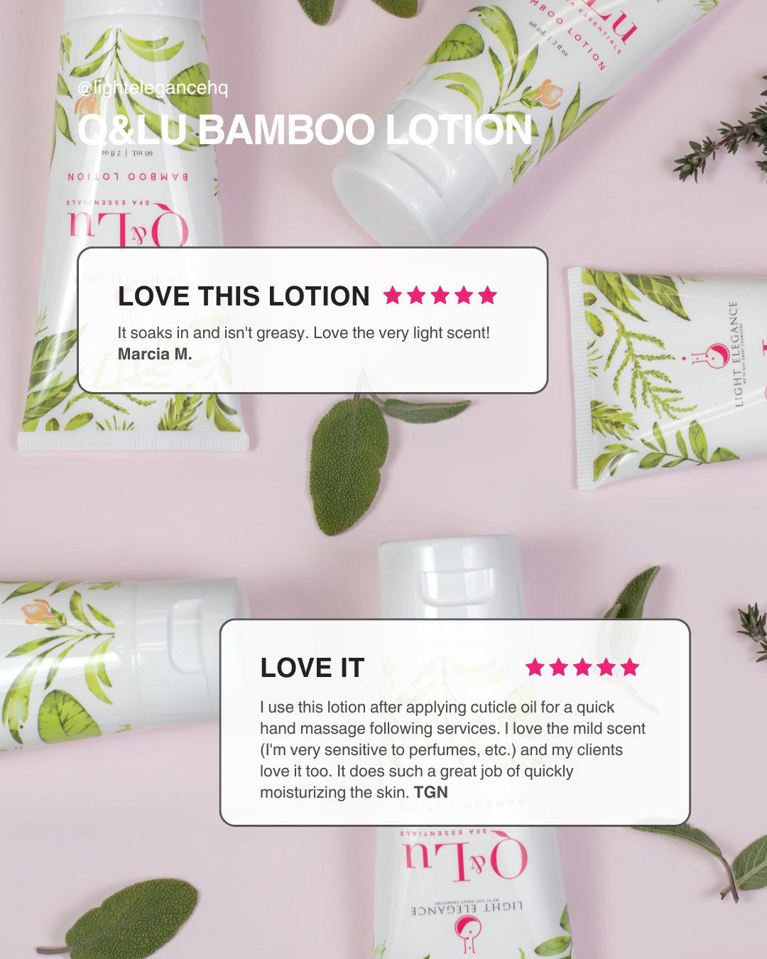 NEW 2 oz Q&Lu Bamboo Lotion